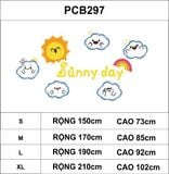  Tranh mica EPeBen dán tường nổi 3d hình Sunny day, mặt trời, đám mây, decor trang trí phòng cho bé, mầm non, mẫu giáo 