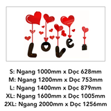  Tranh mica EPeBen dán tường nổi 3d hình Trái Tim Chữ Love decor trang trí Phòng Ngủ, Phòng Khách 