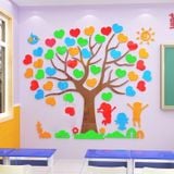  Tranh mica EPeBen dán tường nổi 3d hình Cây trái tim Dán Điều Ước decor trang trí Lớp tiểu học, Mầm Non cho bé 