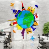  Tranh mica EPeBen dán tường nổi 3d hình Trái Đất của bé decor trang trí Phòng cho bé, Phòng ngủ, Phòng khách,Mầm non 