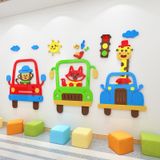  Tranh mica EPeBen dán tường nổi 3d hình Ô Tô Động Vật Beep Beep decor trang trí Phòng ngủ cho bé, Lớp Học Mẫu giáo 