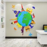  Tranh mica EPeBen dán tường nổi 3d hình Trái Đất của bé decor trang trí Phòng cho bé, Phòng ngủ, Phòng khách,Mầm non 