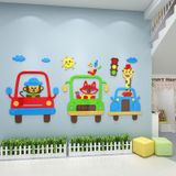  Tranh mica EPeBen dán tường nổi 3d hình Ô Tô Động Vật Beep Beep decor trang trí Phòng ngủ cho bé, Lớp Học Mẫu giáo 