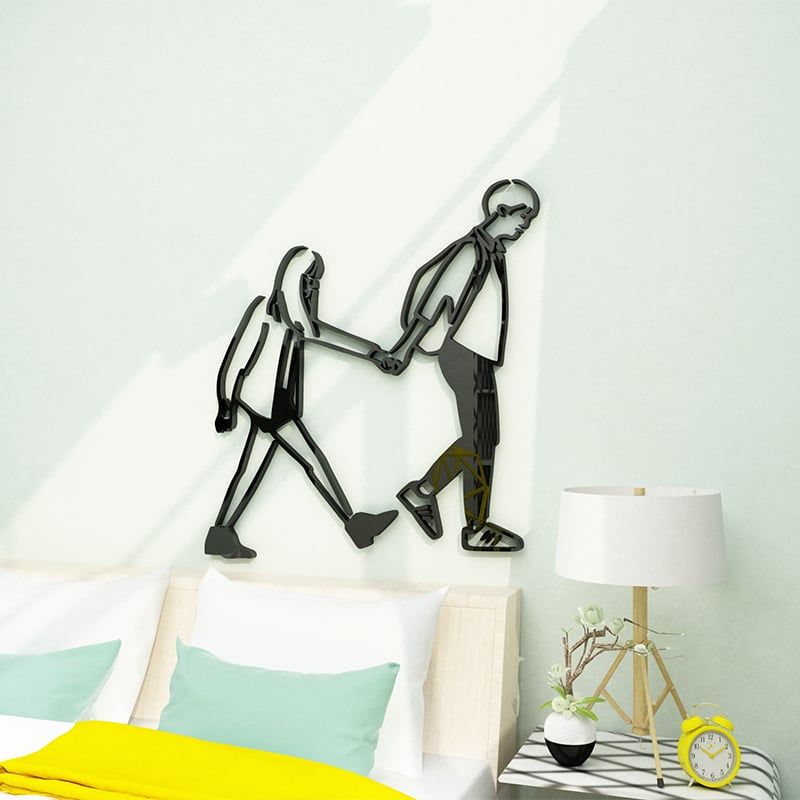  Tranh mica EPeBen dán tường nổi 3d hình Cặp Đôi Yêu Nhau decor trang trí Phòng ngủ, Phòng khách, Phòng trọ, Phòng cưới 