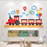  Tranh mica EPeBen dán tường nổi 3d hình Đoàn Tàu Xe Lửa decor trang trí Lớp Tiếng Anh, Mầm Non 