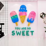  Tranh mica EPeBen dán tường nổi 3d hình Cây Kem Ngọt Ngào decor trang trí Quán trà sữa, cửa hàng kem, bánh ngọt 