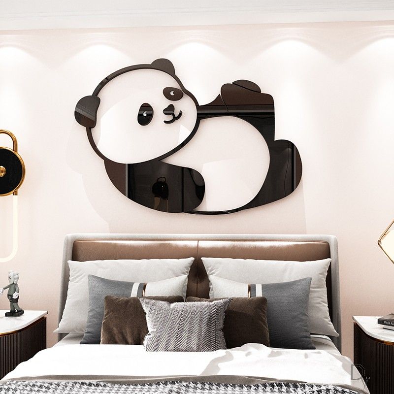  Tranh mica EPeBen dán tường nổi 3d hình Gấu Trúc Dễ Thương decor trang trí Phòng Cho Bé, Phòng Khách 