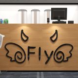 Tranh mica EPeBen dán tường nổi 3d hình Đôi Cánh Fly decor trang trí Quán Trà Sữa, Trà Chanh 