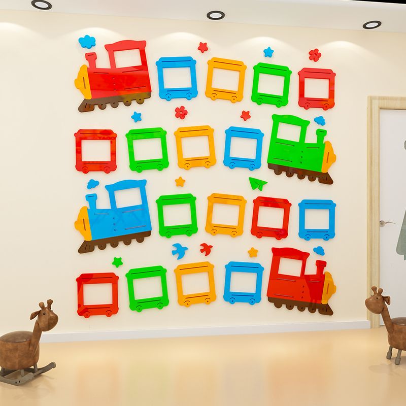  Tranh mica EPeBen dán tường nổi 3d Đoàn tàu kỉ niệm trang trí Phòng khách, Phòng ngủ 