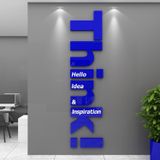  Tranh mica EPeBen dán tường nổi 3d hình Chữ Think Hello Idea decor trang trí Phòng Làm Việc, Phòng Gym, Phòng Học 