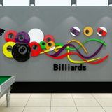 Tranh mica EPeBen dán tường nổi 3d hình chùm Bóng Bida decor trang trí Quán Bida, CLB Bida, billiard 