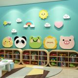  Tranh Fomex EPeBen dán tường nổi 3d Hình Cầu vồng và các con vật decor trang trí Phòng cho bé, Phòng khách, Mẫu giáo 