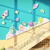  Tranh Fomex EPeBen dán tường nổi 3d Hình Quái vật một mắt decor trang trí Phòng cho bé, Phòng ngủ, Mẫu giáo 