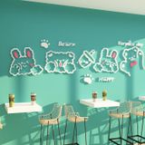 Tranh mica EPeBen dán tường nổi 3d hình Tường Checkin thỏ gấu đáng yêu Verynice day Be Happy decor trang trí Cửa Hàng 