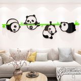  Tranh mica EPeBen dán tường nổi 3d hình Gấu Trúc Dễ Thương decor trang trí Phòng Cho Bé, Phòng Khách 