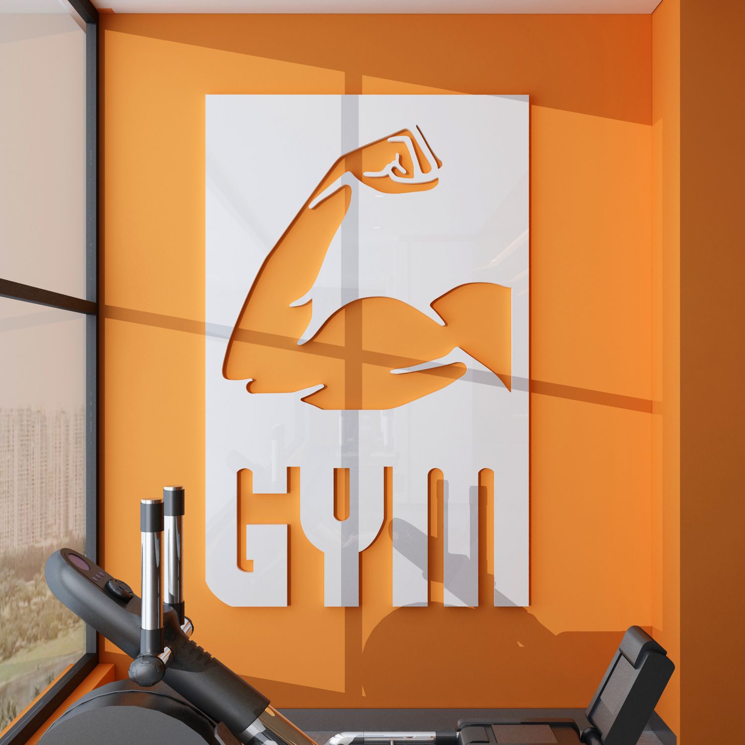  Tranh mica EPeBen dán tường nổi 3d hình Vẻ đẹp thể hình decor trang trí Phòng khách, Phòng ngủ, Phòng giải trí, Cửa hàng 