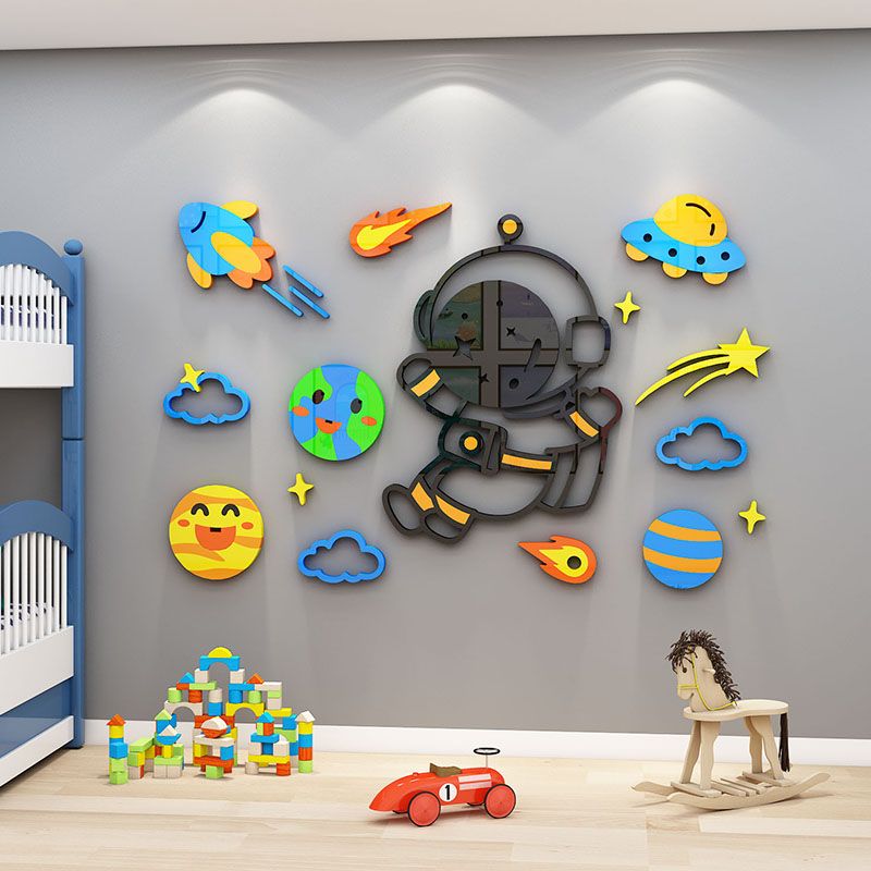  Tranh mica EPeBen dán tường nổi 3d hình Vũ trụ Phi Hành Gia decor trang trí Phòng ngủ cho bé, Phòng khách, Lớp Mẫu giáo 