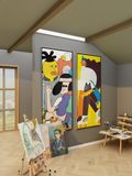  Tranh Fomex EPeBen dán tường nổi 3d Hình Nghệ Thuật Trừu Tượng Decor Trang Trí Cửa Hàng, Quán Ăn, Địa Điểm Kinh Doanh 