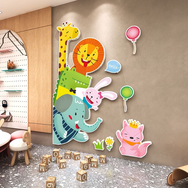  Tranh Fomex EPeBen dán tường nổi 3d Hình Nhân Vật Hoạt Hình decor trang trí Phòng khách, Phòng ngủ cho bé, Mẫu giáo 