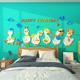  Tranh mica EPeBen dán tường nổi 3d hình Vịt Nhỏ Đáng Yêu decor trang trí Phòng ngủ cho bé, Phòng khách, Lớp Học Mẫu giáo 