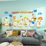  Tranh mica EPeBen dán tường nổi 3d hình Vịt Nhỏ Đáng Yêu decor trang trí Phòng ngủ cho bé, Phòng khách, Lớp Học Mẫu giáo 