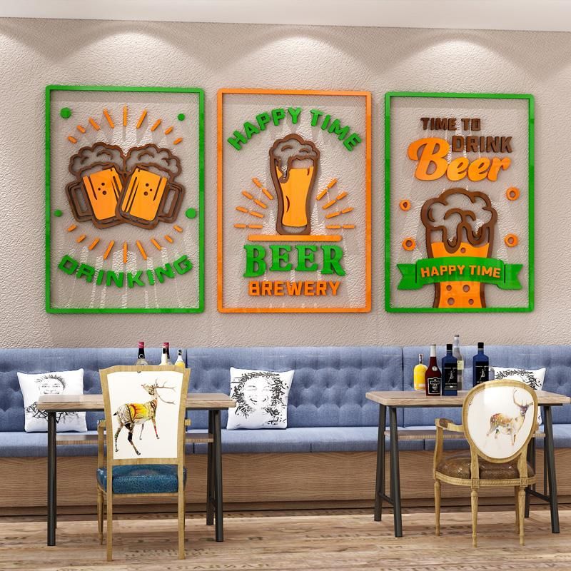  Tranh mica EPeBen dán tường nổi 3d hình Quán Bia decor trang trí Quán Nhậu, Quán Đồ Nướng 