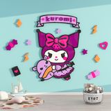  Tranh mica EPeBen dán tường nổi 3d hình dán Kuromi Cinnamoroll decor trang trí Phòng ngủ cho bé, Mẫu giáo, Cửa hàng 