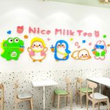  Tranh mica EPeBen dán tường nổi 3d hình Nice Milk Tea decor trang trí Quán Trà Sữa, Quán Nước 