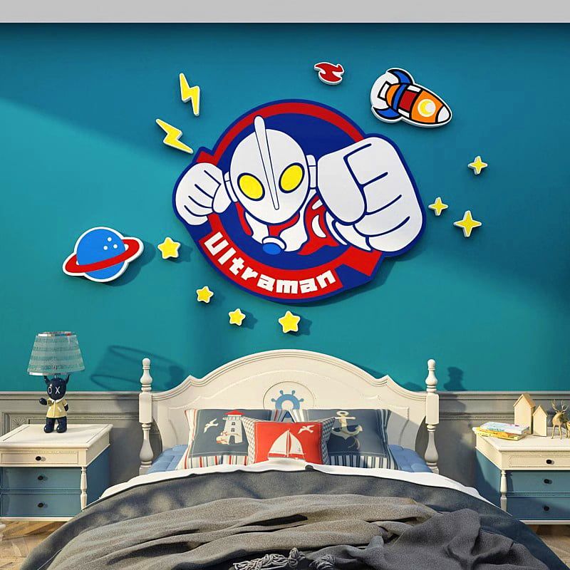  Tranh Fomex EPeBen dán tường nổi 3d Hình Ultraman decor trang trí Phòng cho bé, Phòng ngủ, Phòng khách, Mẫu giáo 