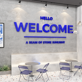  Tranh mica EPeBen dán tường nổi 3d hình Welcome Dán Quầy Thu Ngân decor trang trí Cửa Hàng, Quán Cafe 