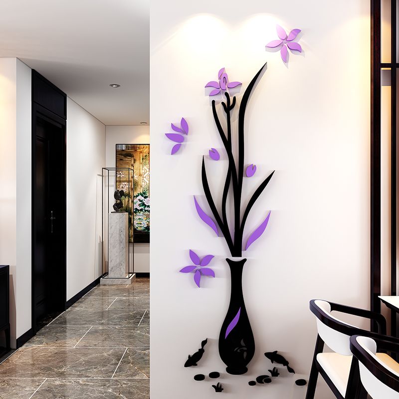  Tranh mica EPeBen dán tường nổi 3d hình Bình hoa rực rỡ decor trang trí Phòng khách, Phòng ngủ, Phòng làm việc, Cửa hàng 
