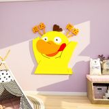  Tranh mica EPeBen dán tường nổi 3d hình con vịt vàng ngốc nghếch decor trang trí Phòng ngủ cho bé, Phòng học, Mẫu giáo 