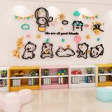  Tranh mica EPeBen dán tường nổi 3d hình Những người bạn tốt decor trang trí Phòng ngủ cho bé, Lớp Mẫu giáo, Mầm non 