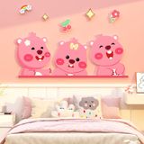  Tranh Fomex EPeBen dán tường nổi 3d Hình Ba Chú Gấu Hồng decor trang trí Phòng cho bé, Phòng ngủ, Phòng khách, Mẫu giáo 