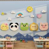  Tranh Fomex EPeBen dán tường nổi 3d Hình Cầu vồng và các con vật decor trang trí Phòng cho bé, Phòng khách, Mẫu giáo 