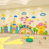  Tranh mica EPeBen dán tường nổi 3d hình Lâu đài cổ tích decor trang trí Phòng Cho Bé, Lớp Học Mẫu Giáo, Mầm Non 