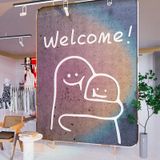  Tranh mica EPeBen dán tường nổi 3d hình Welcome! decor trang trí Quán Trà Sữa, Cửa Hàng 