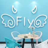  Tranh mica EPeBen dán tường nổi 3d hình Đôi Cánh Fly decor trang trí Quán Trà Sữa, Trà Chanh 
