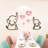  Tranh mica EPeBen dán tường nổi 3d hình dán voi mẹ và voi con đáng yêu decor trang trí Phòng ngủ cho bé, Phòng học 