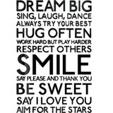  Tranh mica EPeBen dán tường nổi 3d hình Chữ DREAM BIG, SMILE Khẩu hiệu tạo động lực trang trí Văn Phòng, Phòng Làm Việc 