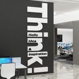  Tranh mica EPeBen dán tường nổi 3d hình Chữ Think Hello Idea decor trang trí Phòng Làm Việc, Phòng Gym, Phòng Học 