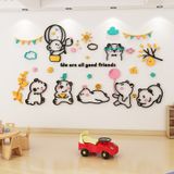  Tranh mica EPeBen dán tường nổi 3d hình Những người bạn tốt decor trang trí Phòng ngủ cho bé, Lớp Mẫu giáo, Mầm non 