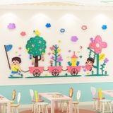  Tranh mica EPeBen dán tường nổi 3d hình Niềm vui của thiếu nhi decor trang trí Phòng ngủ cho bé, Phòng học Mẫu giáo, Chân Tường 