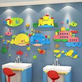  Tranh mica EPeBen dán tường nổi 3d Sự thú vị dưới lòng đại dương trang trí Phòng cho bé, Phòng ngủ 