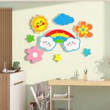  Tranh Fomex EPeBen dán tường nổi 3d Hình Vườn Cầu Vồng decor trang trí Phòng cho bé, Phòng ngủ, Mẫu giáo 