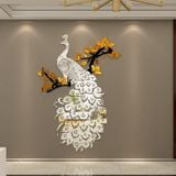  Tranh mica EPeBen dán tường nổi 3d hình Chim Công Huyền bí phương Đông decor trang trí Phòng khách, Phòng làm việc 