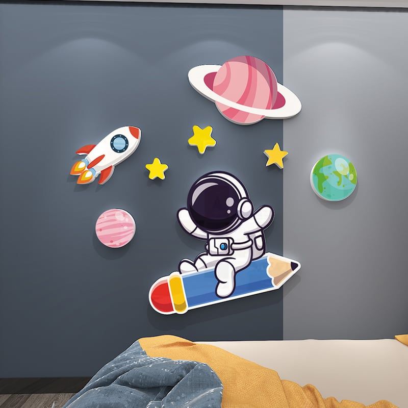  Tranh Fomex EPeBen dán tường nổi 3d Hình Những Phi Hành Gia Mơ Mộng decor trang trí Phòng cho bé, Phòng ngủ, Mẫu giáo 