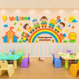  Tranh mica EPeBen dán tường nổi 3d hình Welcome Cầu vồng, Chào Mừng decor trang trí Mẫu Giáo, Mầm Non 