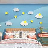  Tranh Fomex EPeBen dán tường nổi 3d Hình Mây và sao decor trang trí Phòng cho bé, Phòng ngủ, Phòng khách, Mẫu giáo 