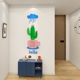  Tranh mica EPeBen dán tường nổi 3d hình dán trang trí Chậu Hoa, Chậu Xương Rồng decor trang trí nhà, dán cửa ra vào 